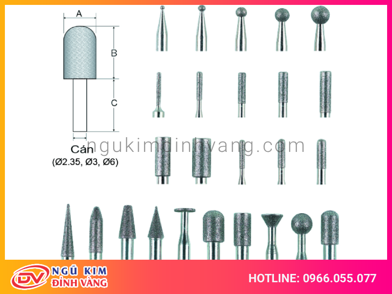 Đặc điểm mũi mài kim cương