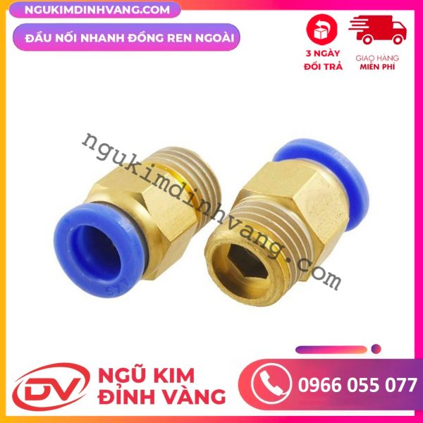 Đầu Nối Nhanh Đồng Ren Ngoài - PC