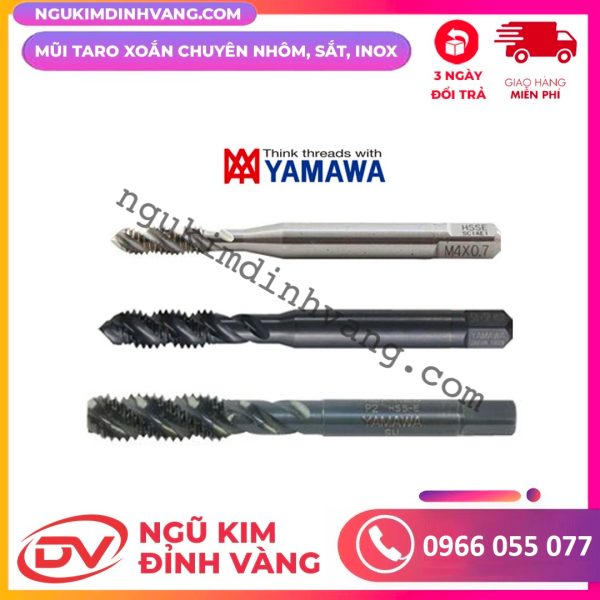 Mũi Taro Xoắn Yamawa Chuyên Nhôm, Inox, Sắt