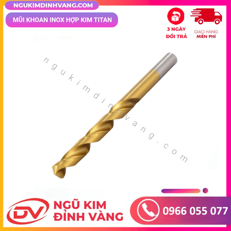 mũi khoan chuyên inox phủ hợp kim titan