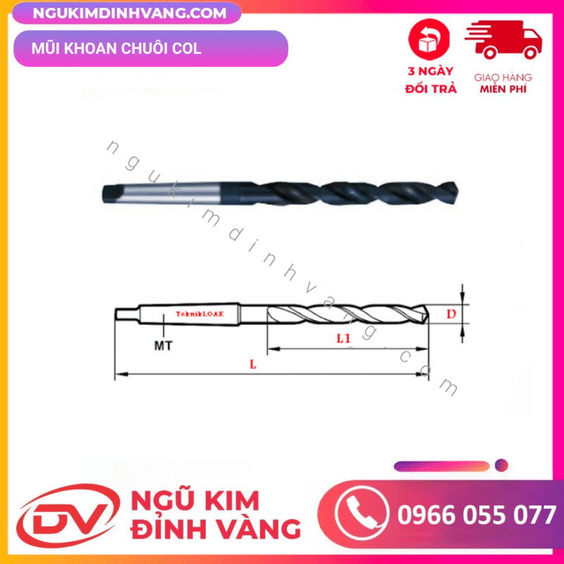 đặc điểm mũi khoan chuôi col