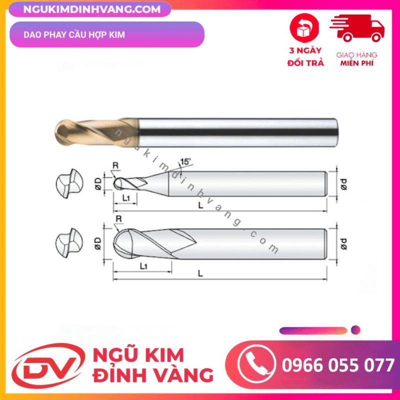 dao phay cầu hợp kim