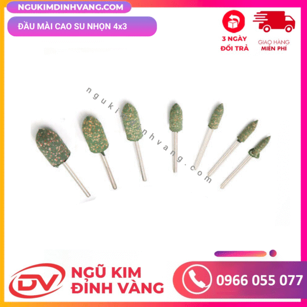 Đầu mài cao su nhọn 4x3