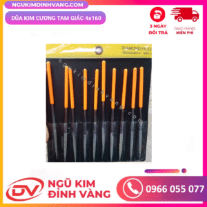 Dũa kim cương tam giác 4x160 (10 cái/bộ)