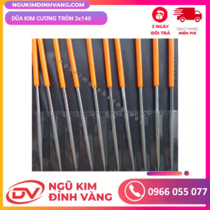 Dũa kim cương tròn 3x140 (10 cái/bộ)