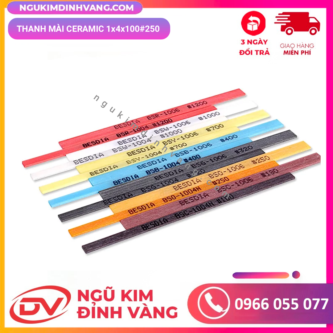 Thanh mài Ceramic 1x4x100 #250
