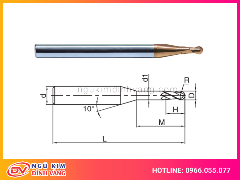 Đặc điểm dao phay cầu