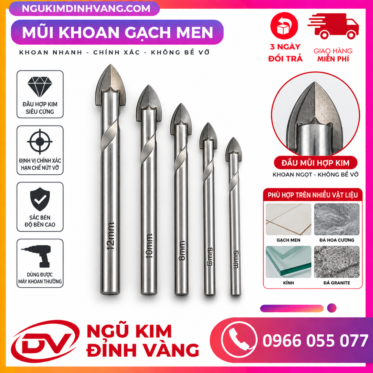 Mũi khoan gạch men