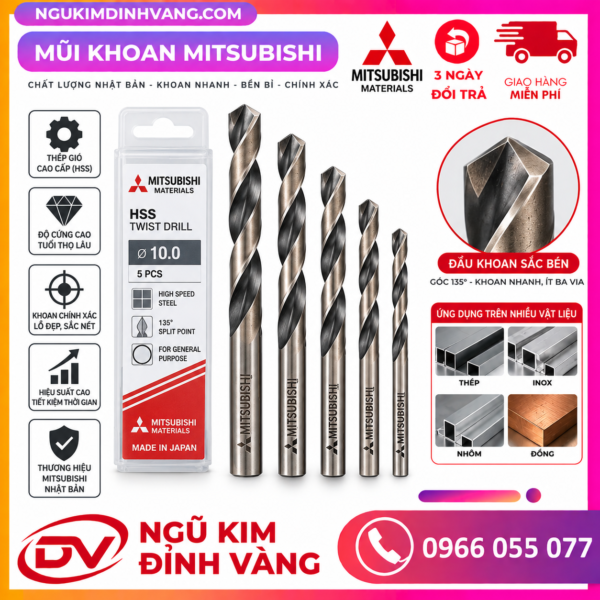 Ứng dụng của Mũi Khoan Mitsubishi trong công nghiệp